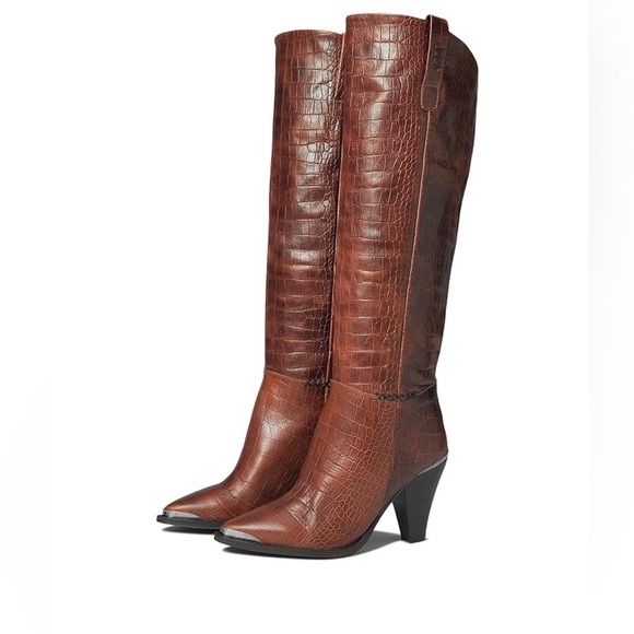 FREE PEOPLE Stevie Boot Womens Tall Leather Knee-High Boots NWT - Picture 4 of 6